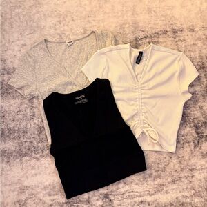 3x Basic Top Bundle (Garage, H&M)